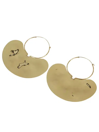 Patou Statement Metallic Hoop Earrings With Unique Organic Shape And Elegant Finish In Not Applicable