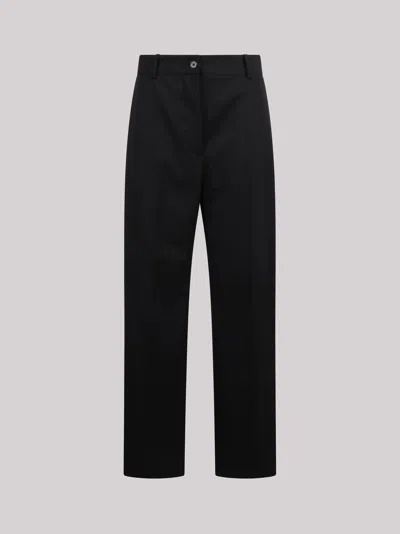 Patou Straight Fit Techwool Trousers In Black