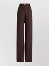 Patou Straight Leg Trousers Pleated Front In Burgundy