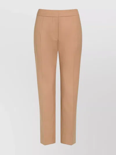Patou Straight Trousers Back Pockets In Brown