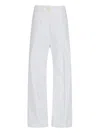 Patou High-rise Cotton Wide-leg Pants In White