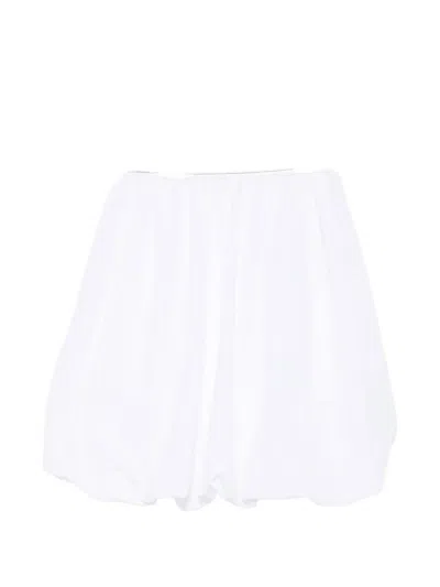 Patou Strapless Bubble-hem Mini Dress In White