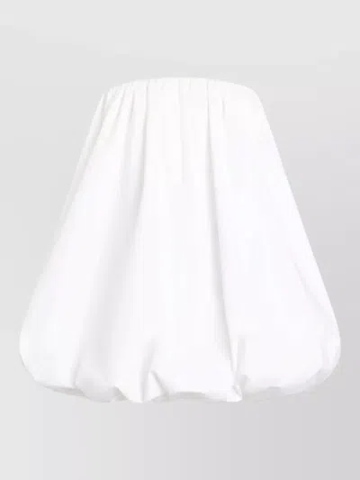 Patou Strapless Knee Length Lightweight Beachwear Dress In White