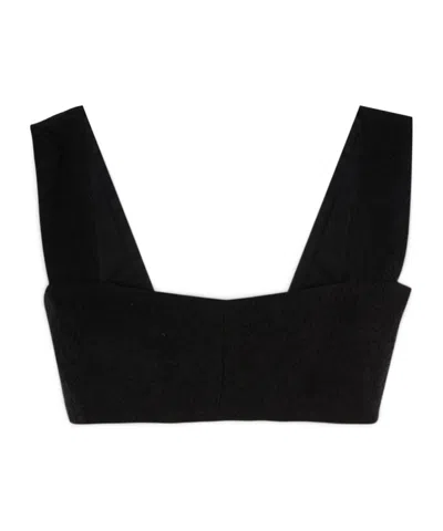 PATOU PATOU STRAPPED TWEED CROP TOP