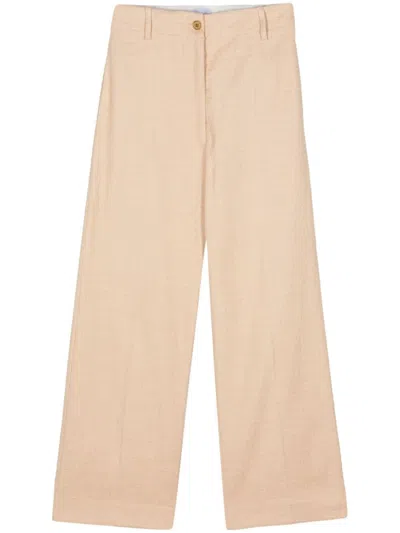 Patou Bouclé Straight-leg Trousers In 中間色