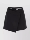PATOU STRETCH WOOL MINI SKIRT WITH HIGH WAIST AND A-LINE SILHOUETTE