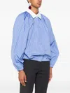 Patou Stripe-pattern Blouse In Blue