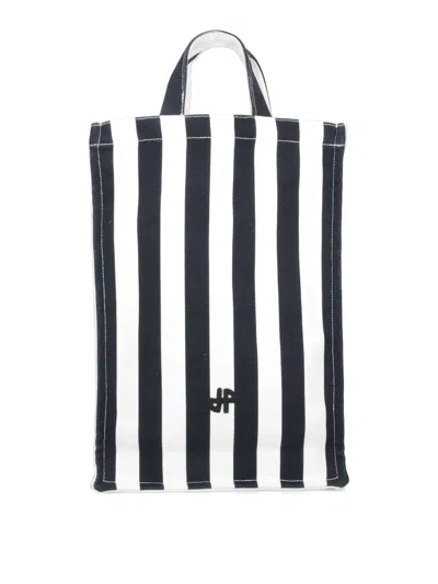 Patou Striped Bag In Black