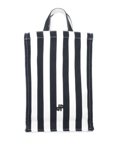 Patou Striped Bag In White