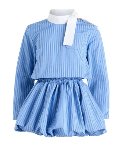 PATOU STRIPED BUBBLE DRESS