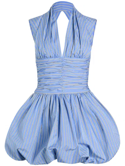 Patou Striped Bubble-hem Mini Dress In Multicolor