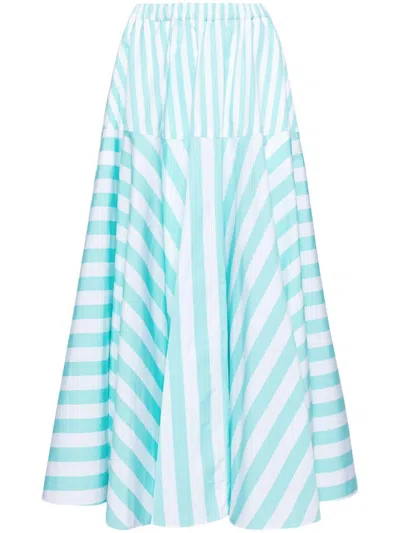 Patou Women's Printed Cotton Skirt In Blue