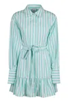 PATOU PATOU STRIPED COTTON SHIRTDRESS