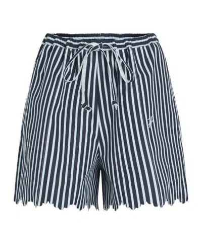PATOU STRIPED DRAWSTRING SHORTS