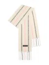 Patou Striped Fringed Scarf In Neutral