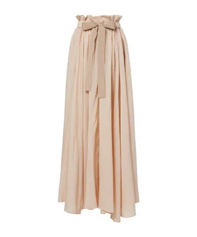 Patou Striped Maxi Skirt In Nude