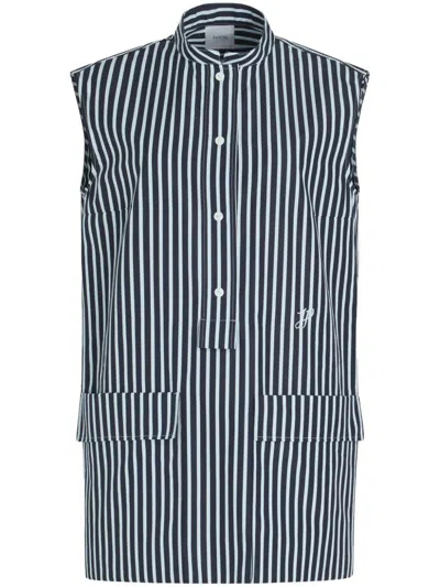 Patou Striped Mini Dress In Black