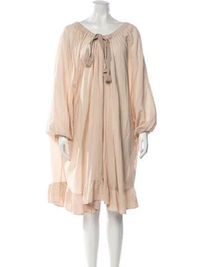 Pre-owned Patou Striped Mini Dress In Neutrals/pink