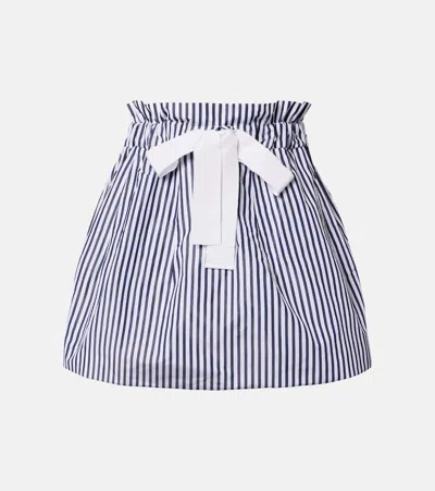 Patou Striped Miniskirt In Blue