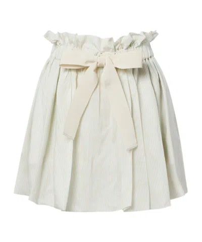Patou Striped Miniskirt In White