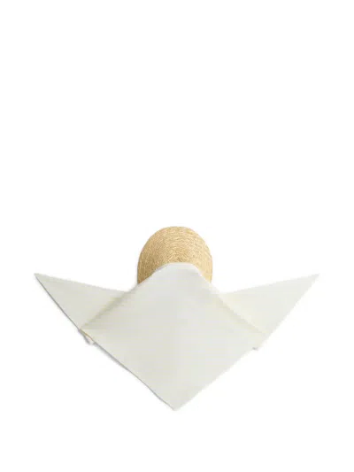 Patou Gestreifte Baseballkappe In White