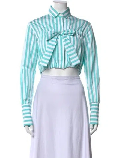 Pre-owned Patou Striped Set In Blue