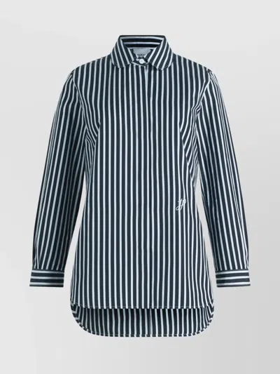 PATOU STRIPED SHIRT BUTTONED-CUFF SLEEVES
