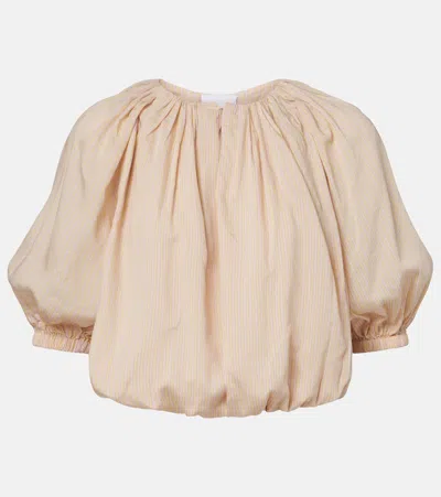 Patou Striped Top In Brown