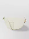 Patou Structured Leather Crossbody With Adjustable Strap In Neutrals