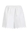 Patou Summer Shorts In Quilted Sustainable Viscose Blend In White