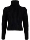 Patou Roll-neck Wool Jumper In Black