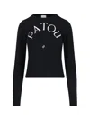 Patou Merino Wool Blend Sweater In Black