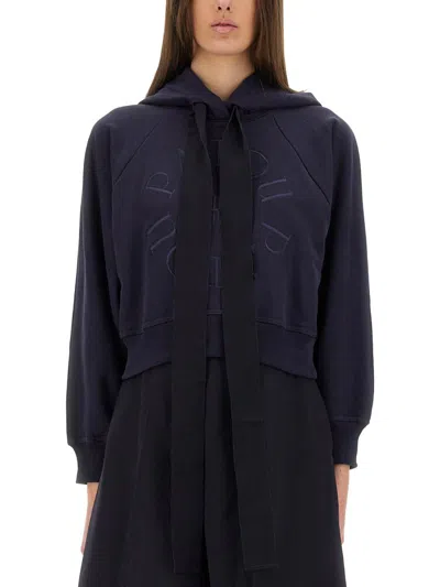 Patou Sweatshirt With Logo In Blue
