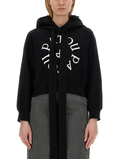 Patou Sweatshirt With Logo Embroidery In Black