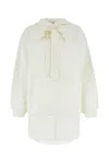 Patou White Embroidered Logo Sweatshirt In White