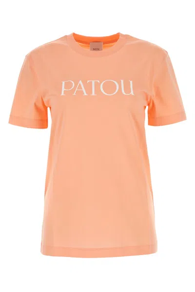 Patou Orange Embroidered Logo T-shirt