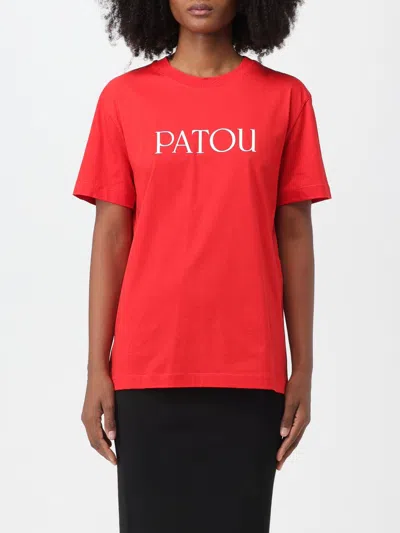 PATOU T-SHIRT PATOU WOMAN COLOR RED,E69063014