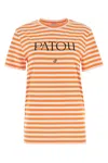 Patou Logo-emblazoned Cotton T-shirt With Bold Stripes