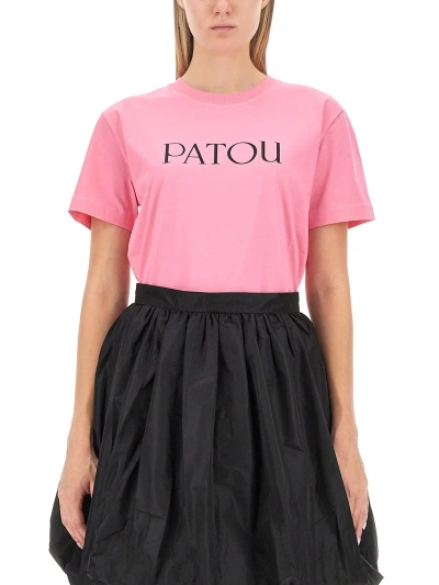 Patou T-shirt With Logo In Pink