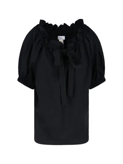 Patou Drawstring T-shirt In Black