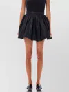 Patou Flared Draped Mini Skirt