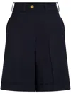 Patou Twill Bermuda Shorts In Black