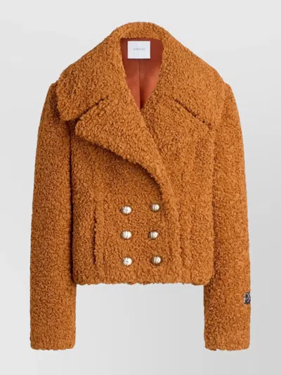 PATOU TAILORED BUTTONED CROPPED DOUBLE-BREASTED COAT