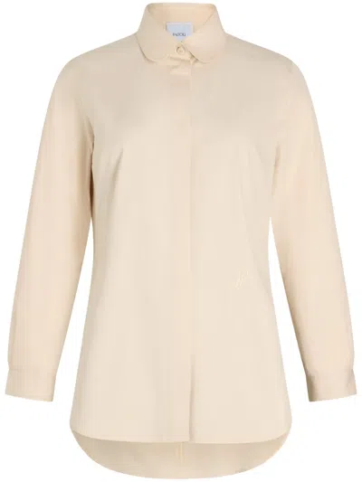 Patou Tailored Poplin Shirt In Neutrals