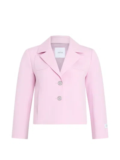 Patou Tailored Short Jacket In Pink