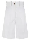Patou Tailored White Shorts With High Waist In White
