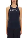 Patou Tank Top With Logo In Blue