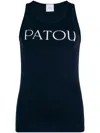 Patou Tank Top With Logo In Black