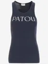 Patou Tank Top With Logo In Blue