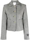 Patou Cropped Wool Jacket In 963a Graphite